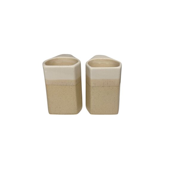 2 MCM Rodolfo Padilla Stoneware Pottery Cream Ombré Coffee Mugs Signed - Picture 6 of 11